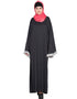 Arabic Butterfly Sleeve A line casual Abaya Grey